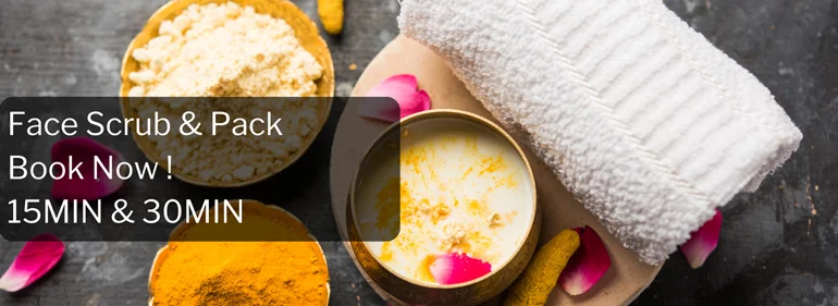 Face Scrub & Pack with Face Massage for Glowing Skin in Hyderabad