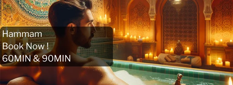 Hammam massage therapy with steam bath, body exfoliation, and relaxing spa treatment experience